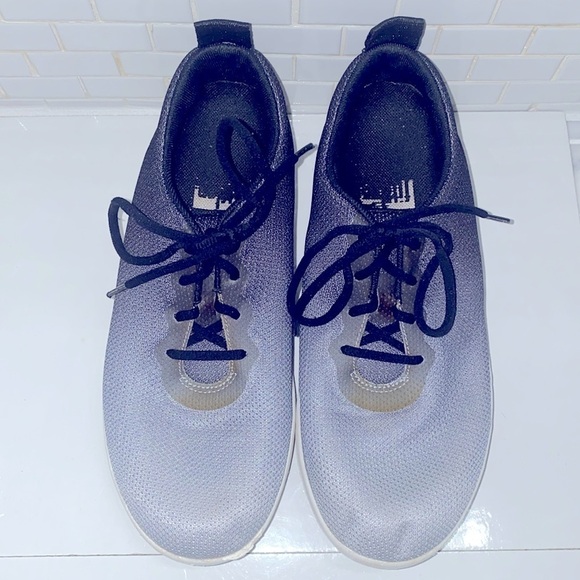 Original grey/dark blue hombre canvas Fitflop. Lace up. Lightweight. Size 8. - Picture 5 of 7